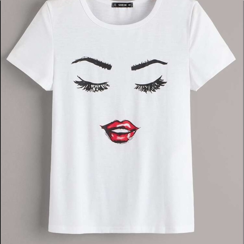 White graphic t-shirt